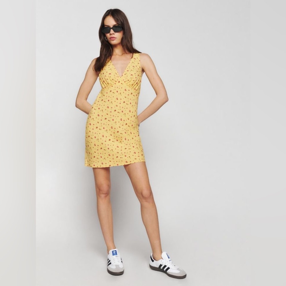 NWT Reformation Calix Yellow Dress